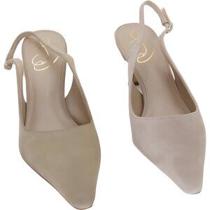 Sam Edelman Bianka Slingback Suede Pumps Nude Pointed Toe US 6M EU 36